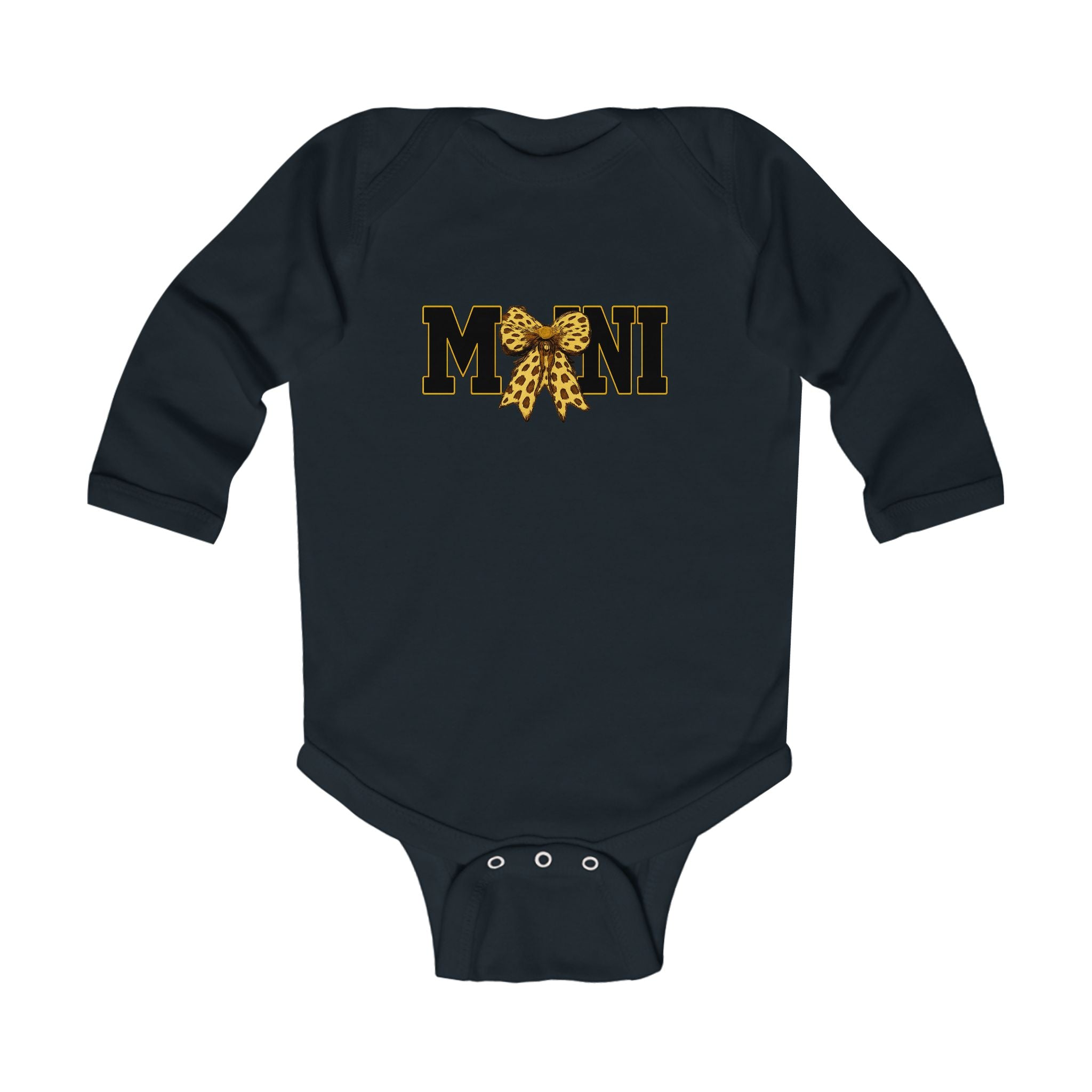 Mini with Floral Accent Infant Long Sleeve Bodysuit