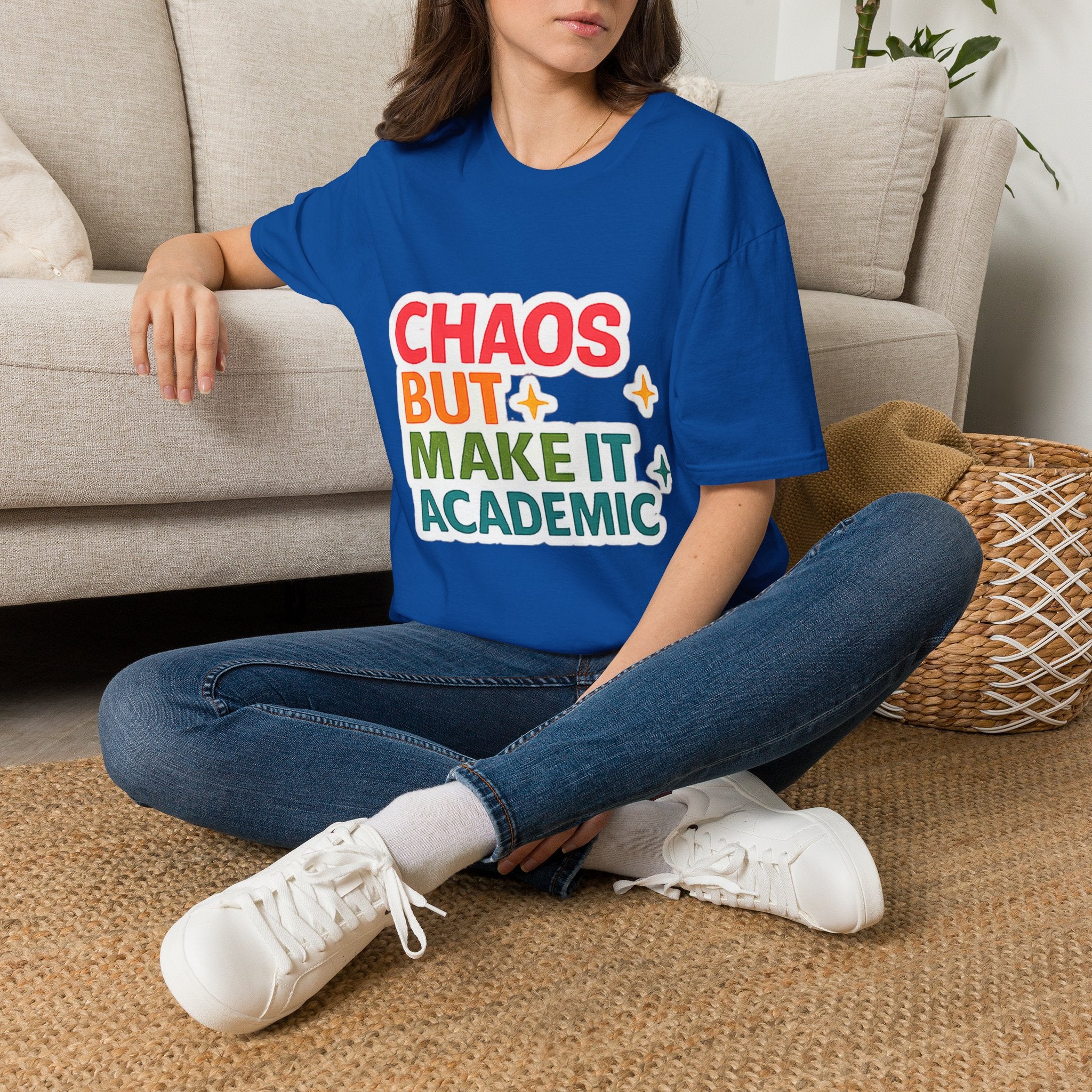 T-Shirt — "Chaos But Make It Academic" Retro Academic Humor Tee