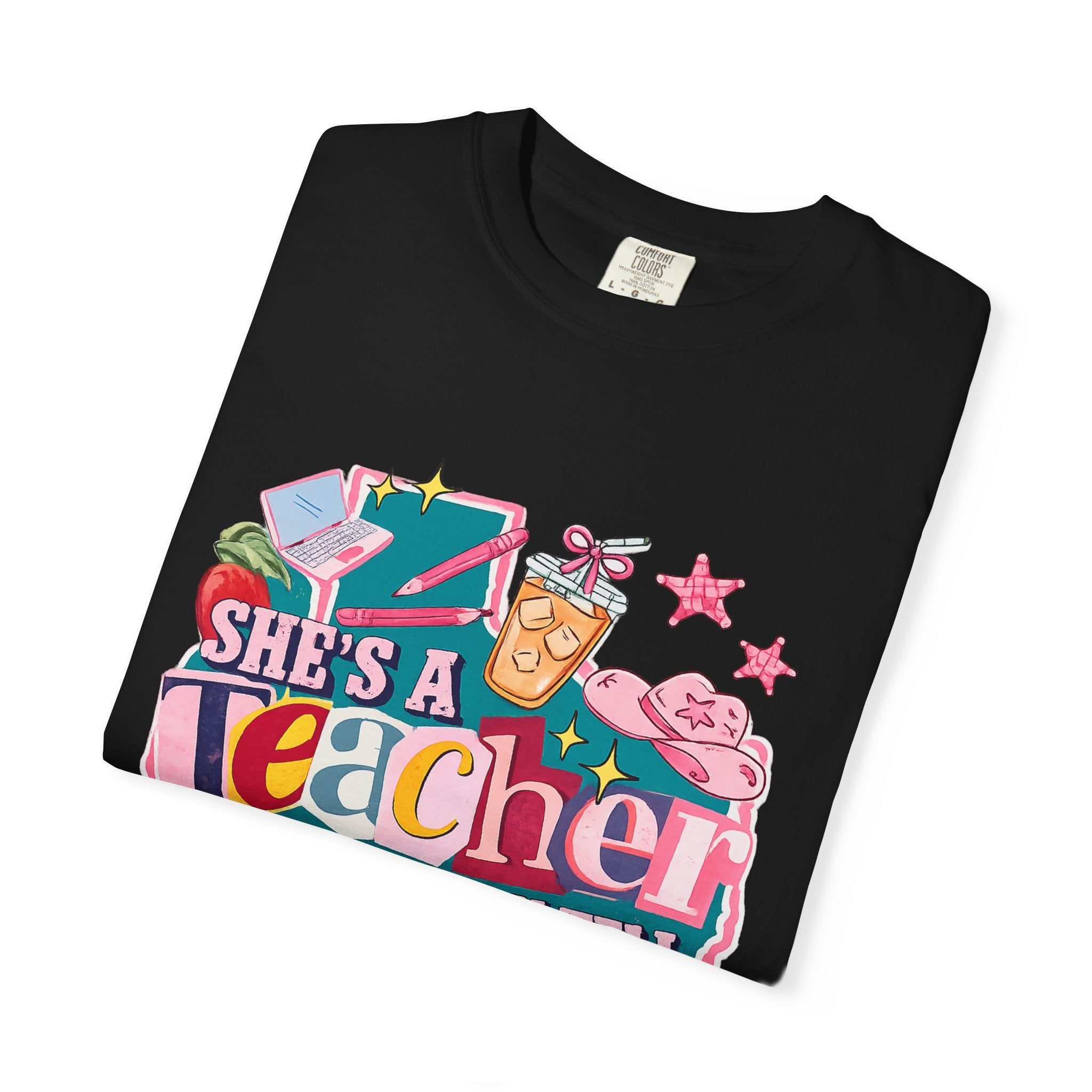 She's A Teacher I Can Tell T-Shirt — Cute Colorful Teacher Gift Tee