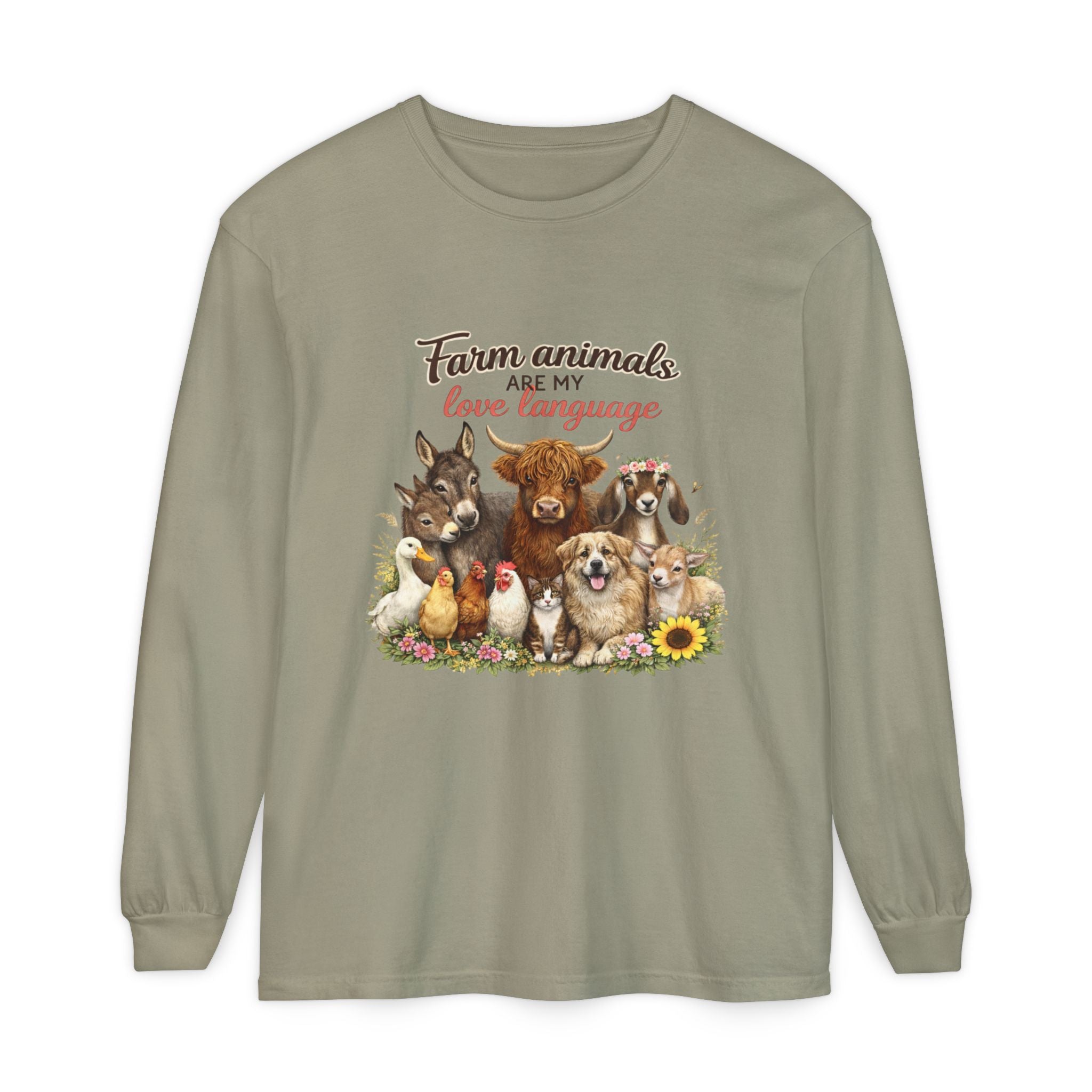 Farm Animals Are My Love Language Long Sleeve Tee
