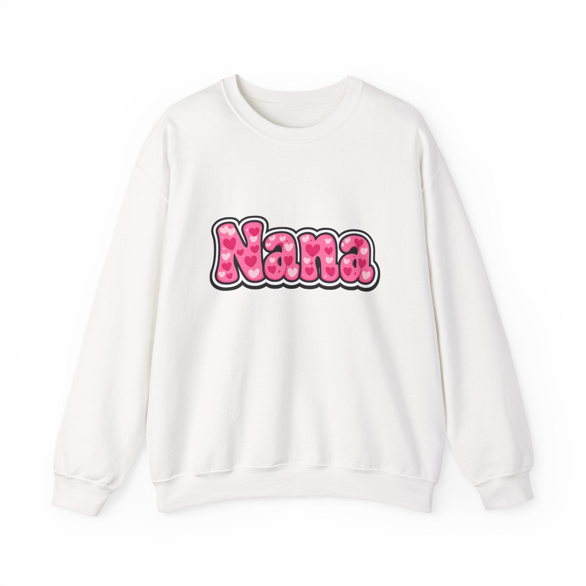 Nana Pink Bubble Text Sweatshirt — Cozy Grandma Gift
