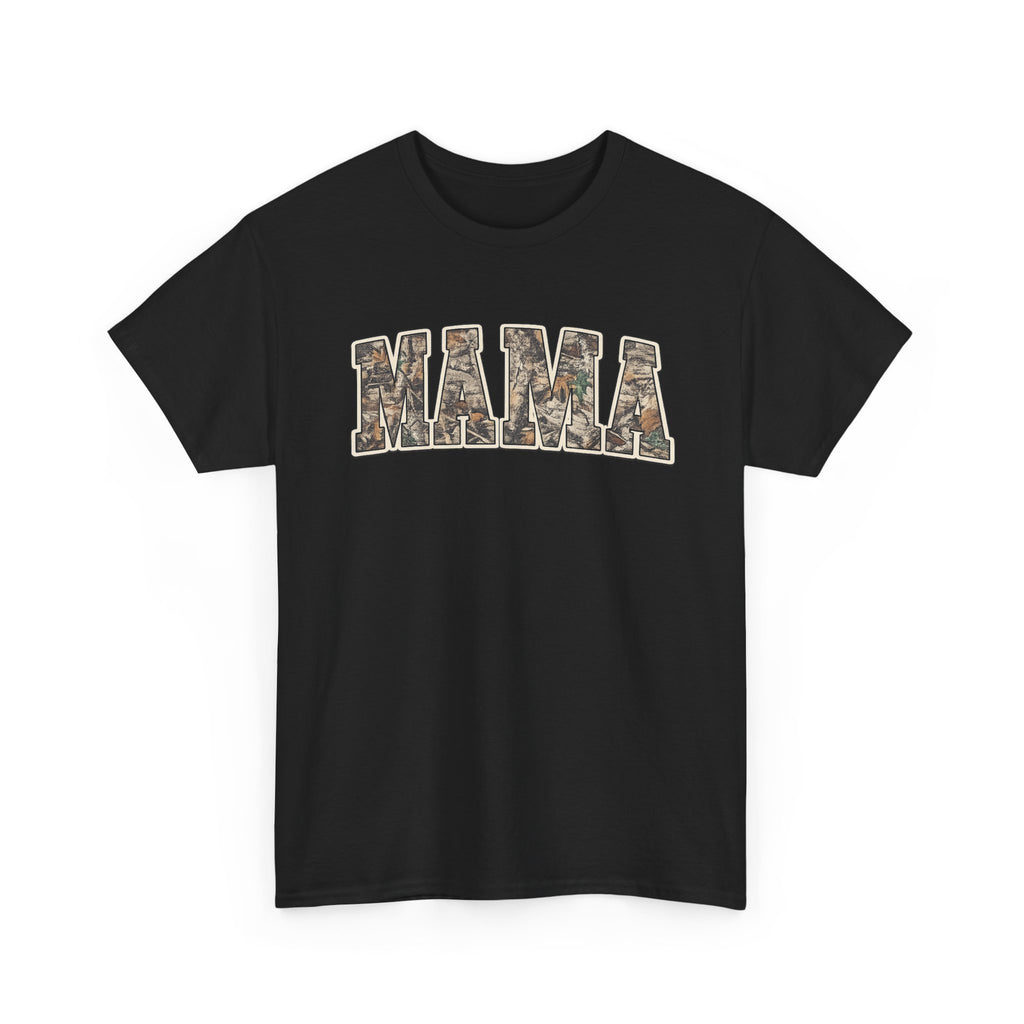 Mama Camo T-Shirt — Rustic Camouflage 'MAMA' Graphic Tee for Moms