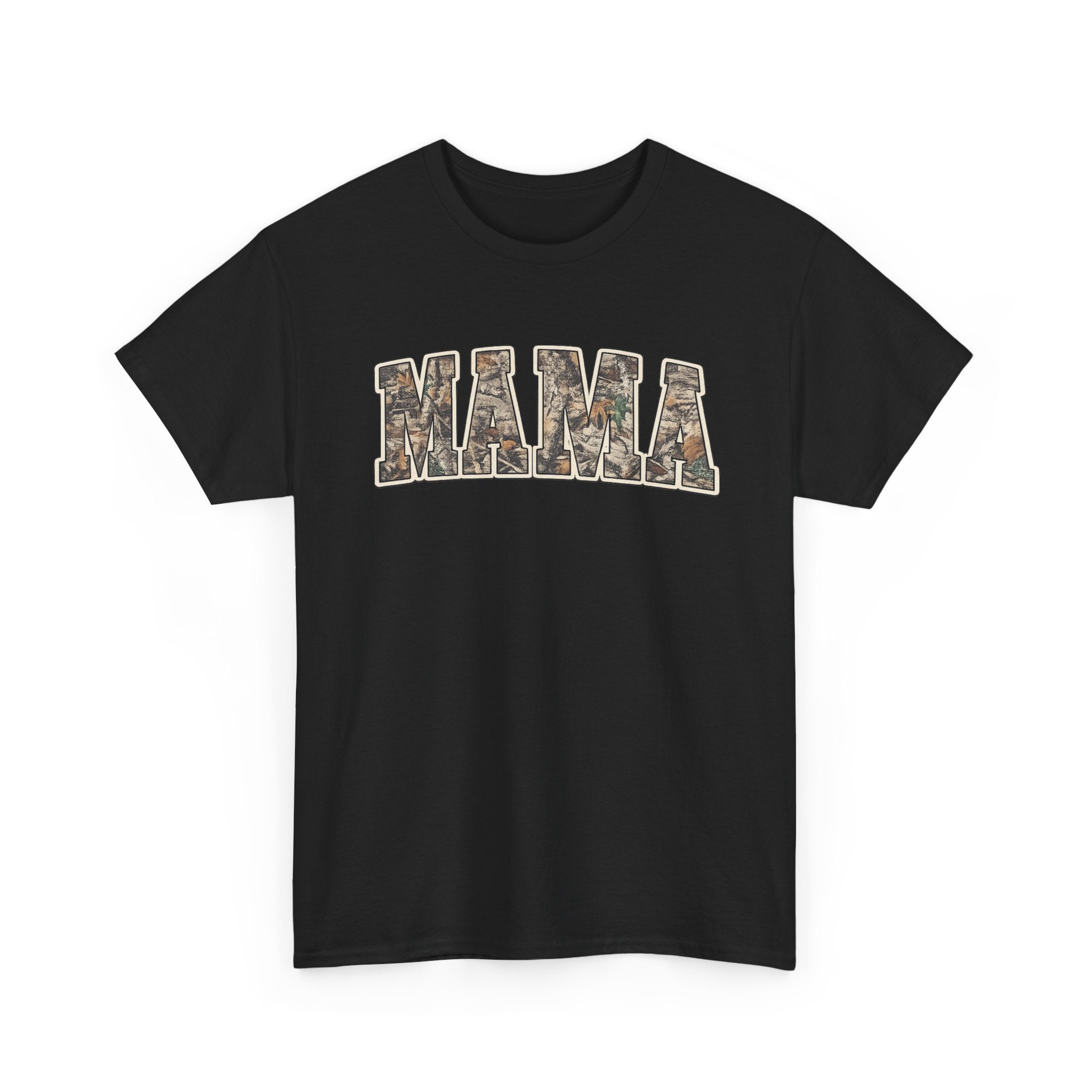 Mama Camo T-Shirt — Rustic Camouflage 'MAMA' Graphic Tee for Moms