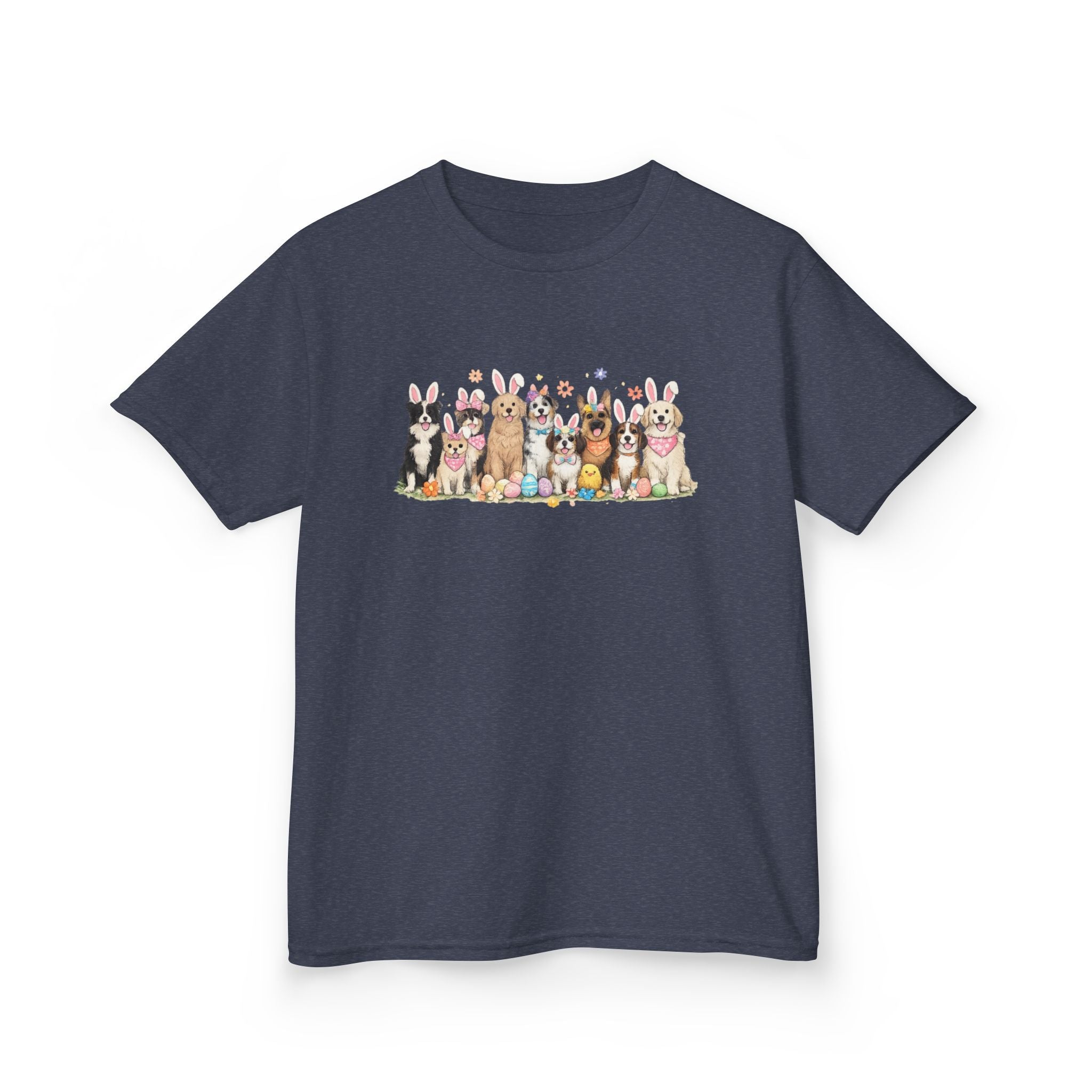 Kids Tee — Cute Row of Party Dogs Graphic