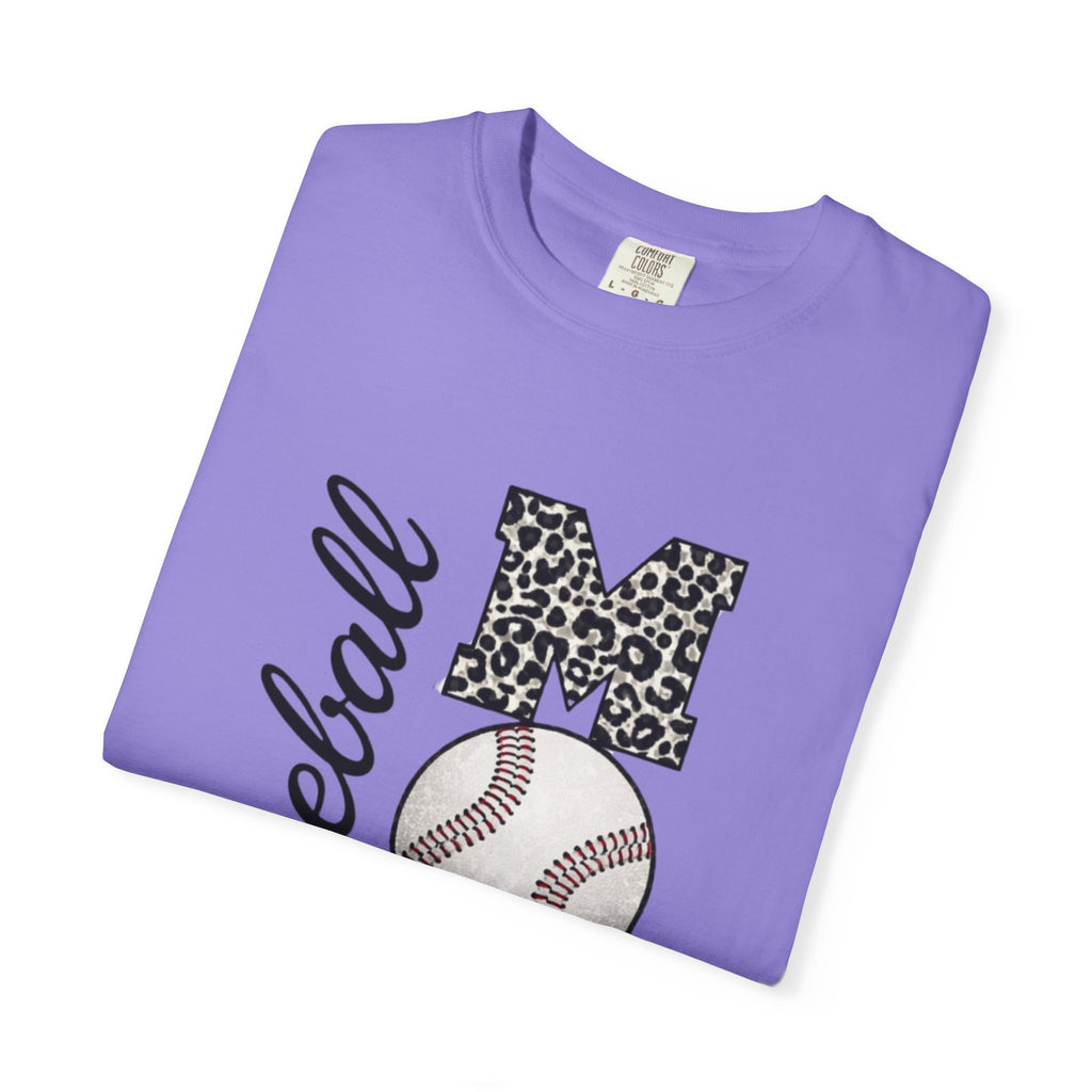Baseball Mom Leopard Print T-Shirt — Baseball Mom Tee with Baseball Graphic
