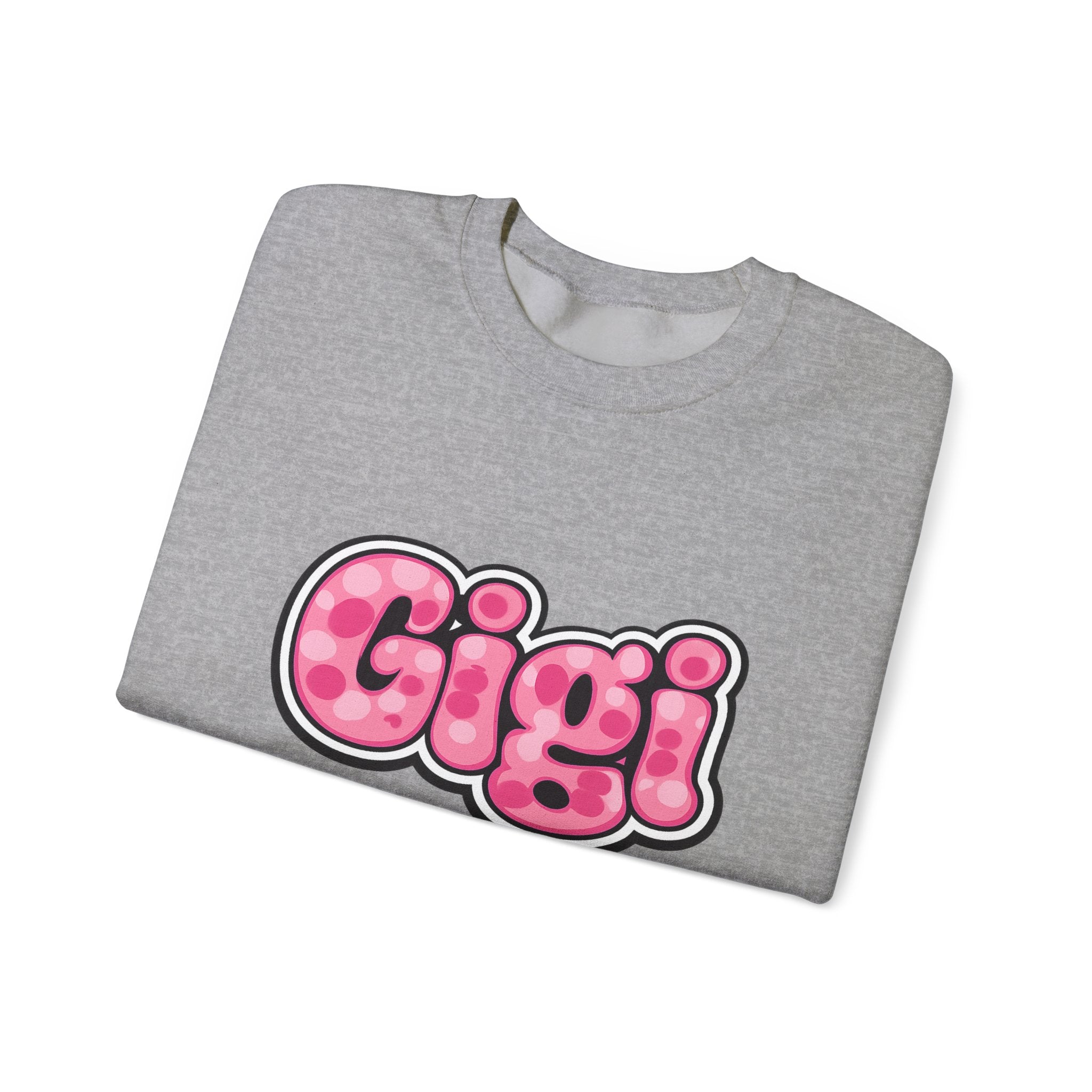Gigi Pink Bubble Letter Crewneck Sweatshirt