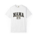 Mama Graphic T-Shirt — Retro Collegiate Letters with Polka Dot Bow