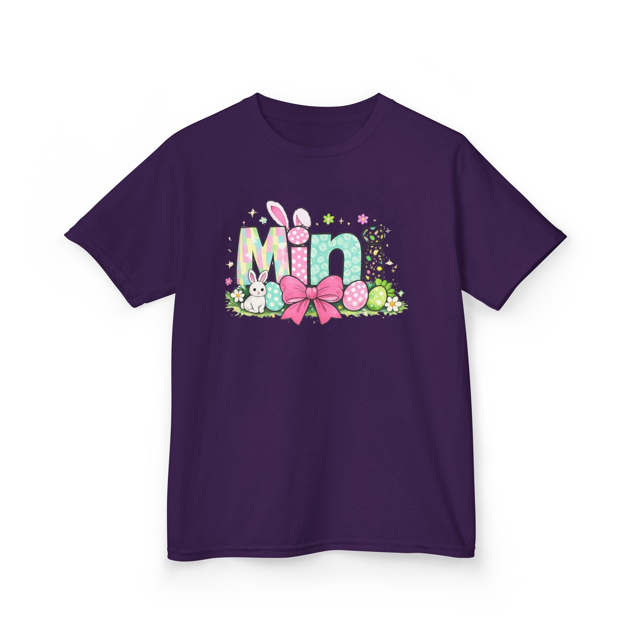 Kids Tee — "Mini" Easter Bunny Floral Design
