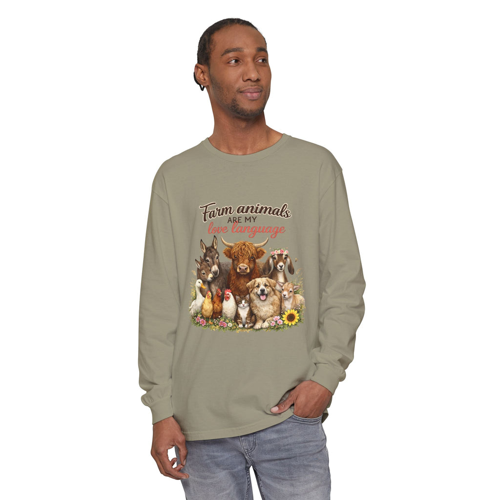 Farm Animals Are My Love Language Long Sleeve Tee