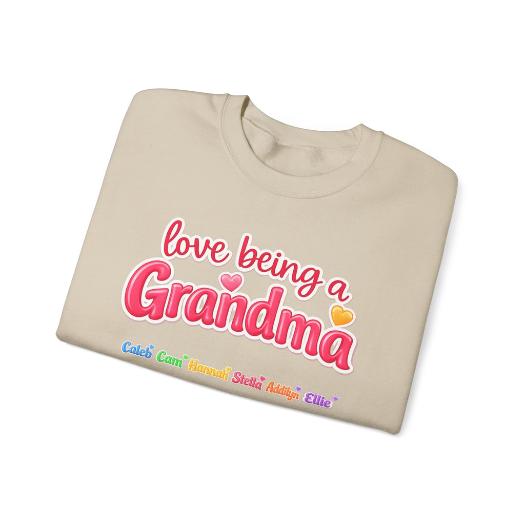 Grandma Crewneck Sweatshirt - "Love Being a Grandma" Cozy Gift