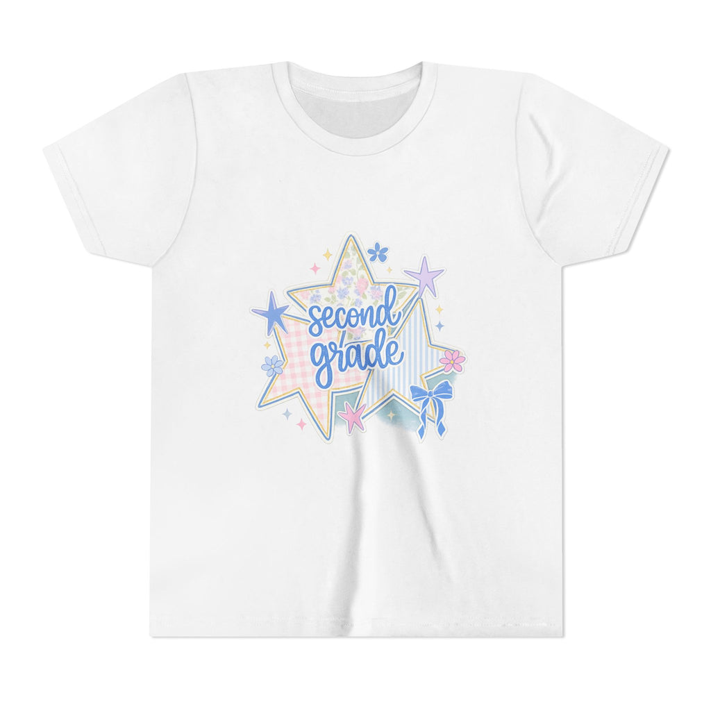 Second Grade Youth T‑Shirt — Cute Pastel Star Back to School Tee