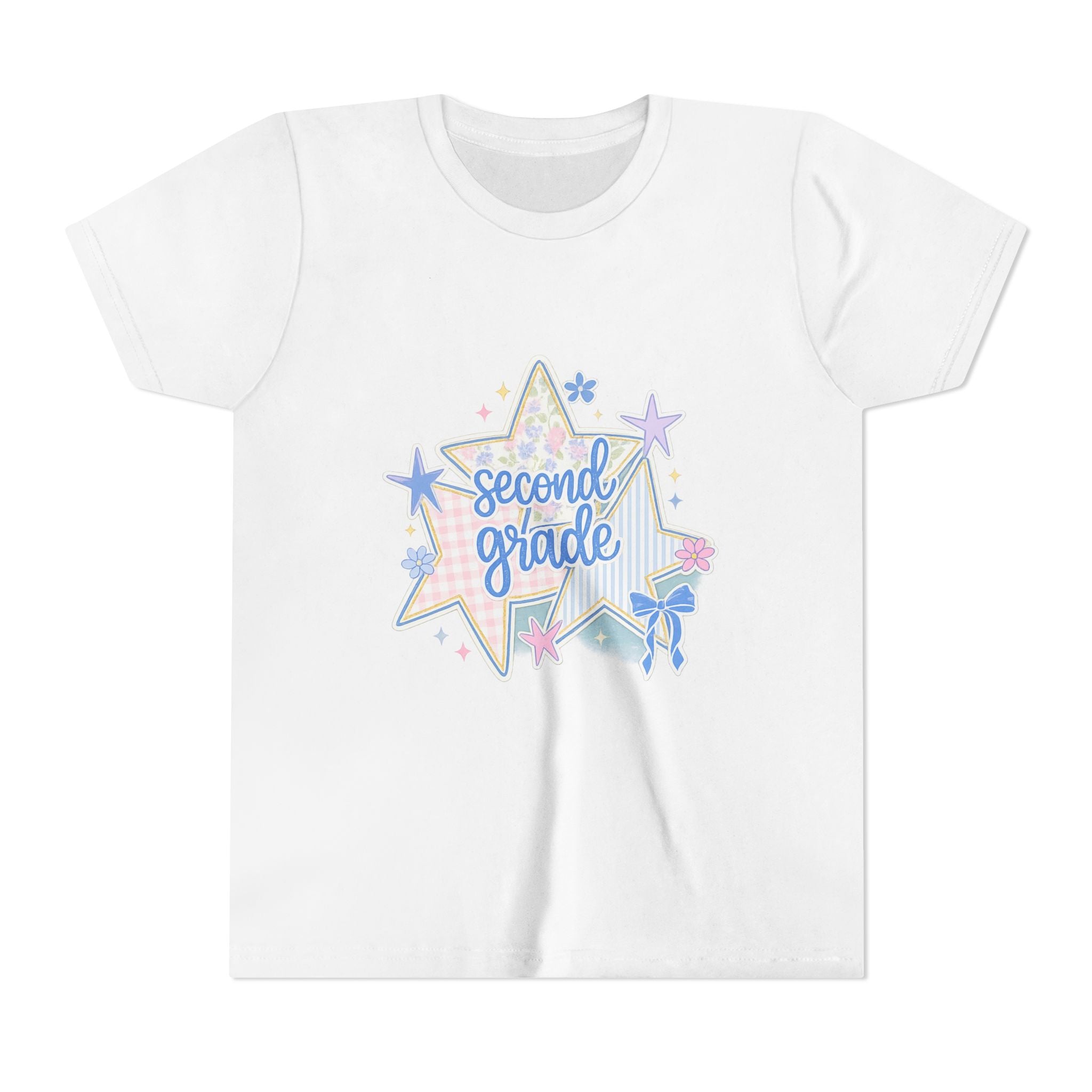 Second Grade Youth T‑Shirt — Cute Pastel Star Back to School Tee