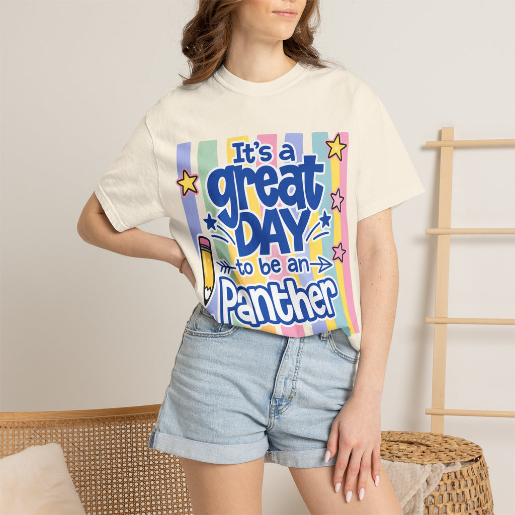 It’s a Great Day to Be a Panther T-Shirt — Cute Retro School Spirit Tee