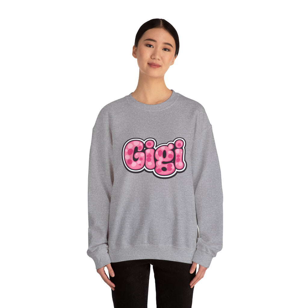 Gigi Pink Bubble Letter Crewneck Sweatshirt