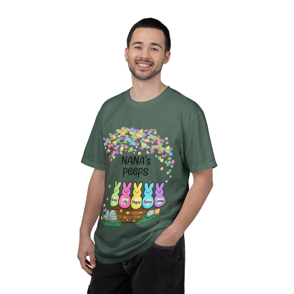 Nana's Peeps Easter T-Shirt — Personalized Grandma Bunny Family Tee