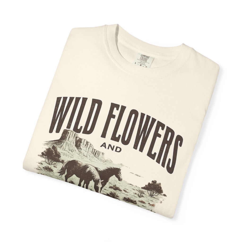 Wild Flowers and Wild Horses Graphic T-Shirt