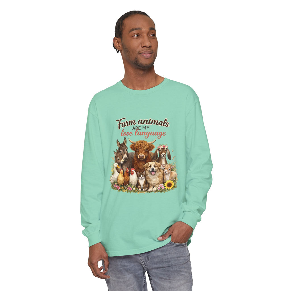 Farm Animals Are My Love Language Long Sleeve Tee