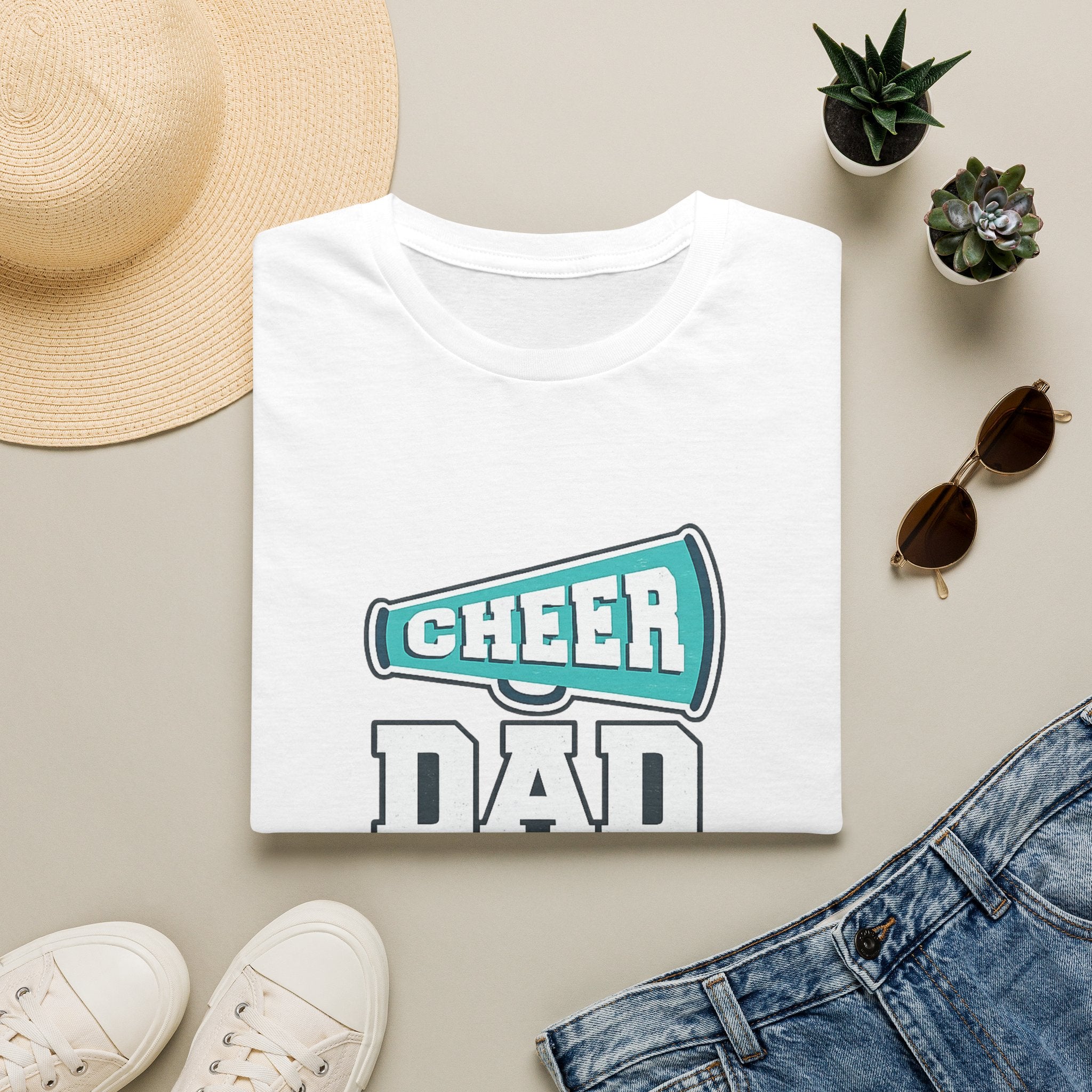 Cheer Dad T-Shirt — “The Only Thing I Flip Is My Wallet” Funny Dad Cheerleading Tee