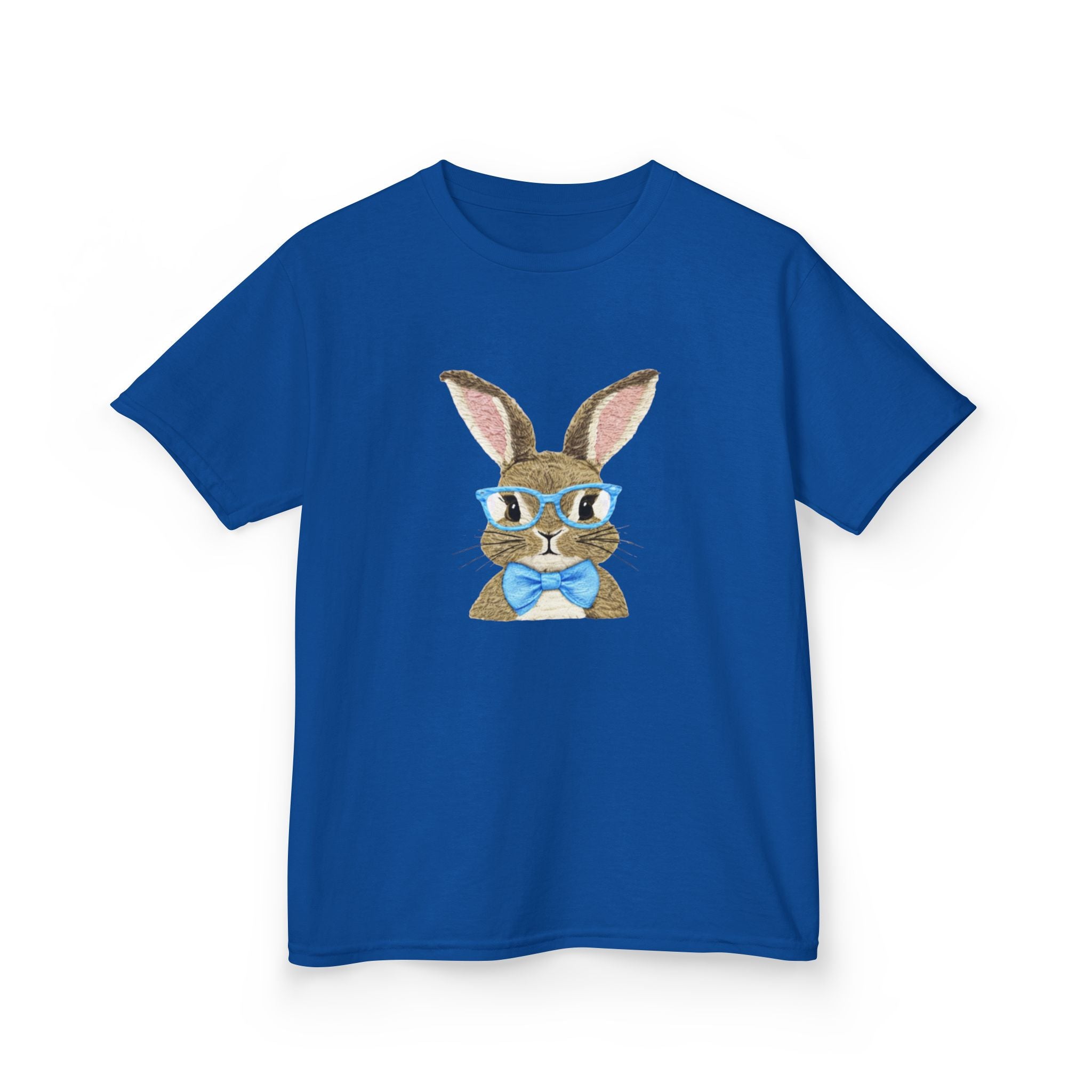 Kids Bunny with Glasses Tee — Cute Bow Tie Rabbit Shirt for Children