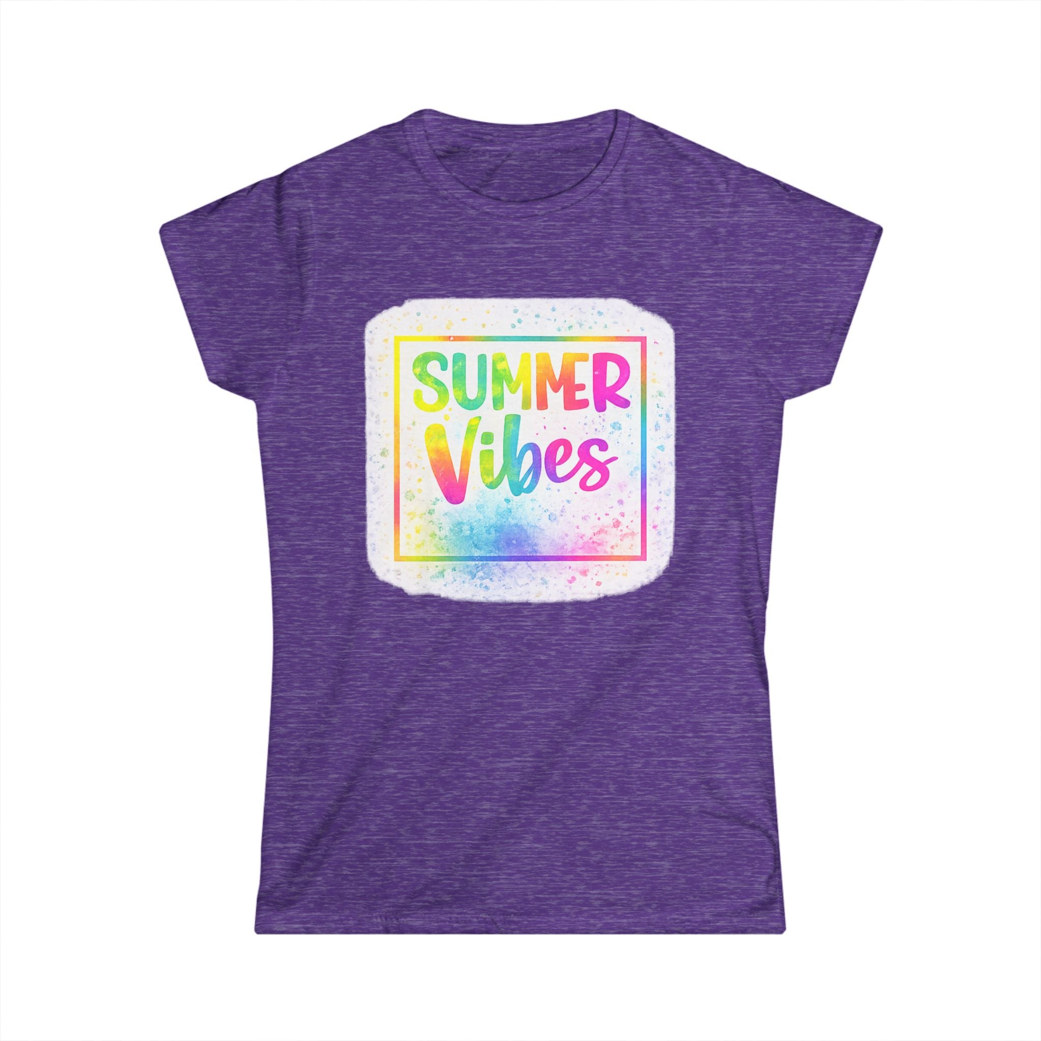 Summer Vibes Women's Tee — Colorful Rainbow Beach Shirt