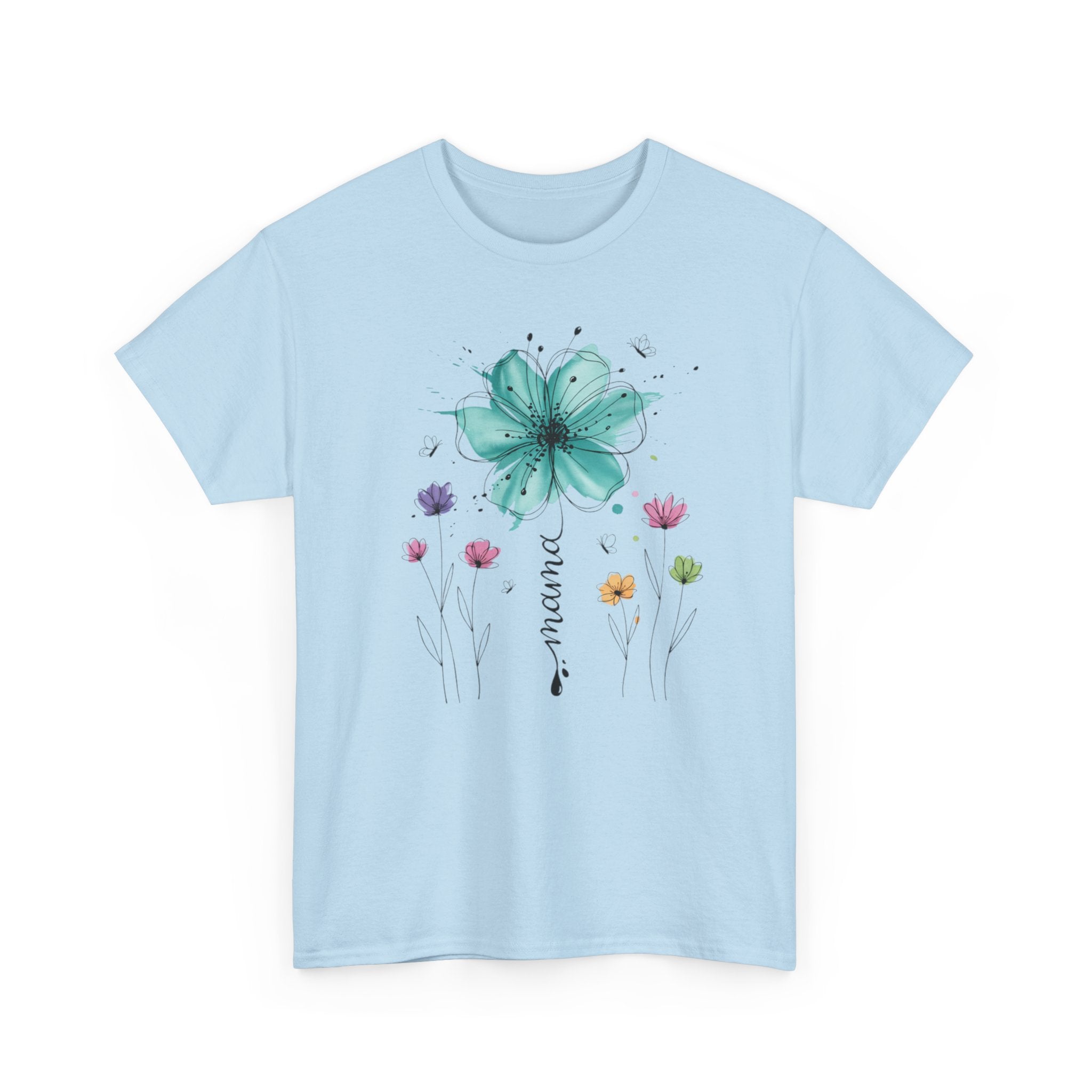 Mom Floral Watercolor Tee — 'mama' Flower Mother's Day Shirt