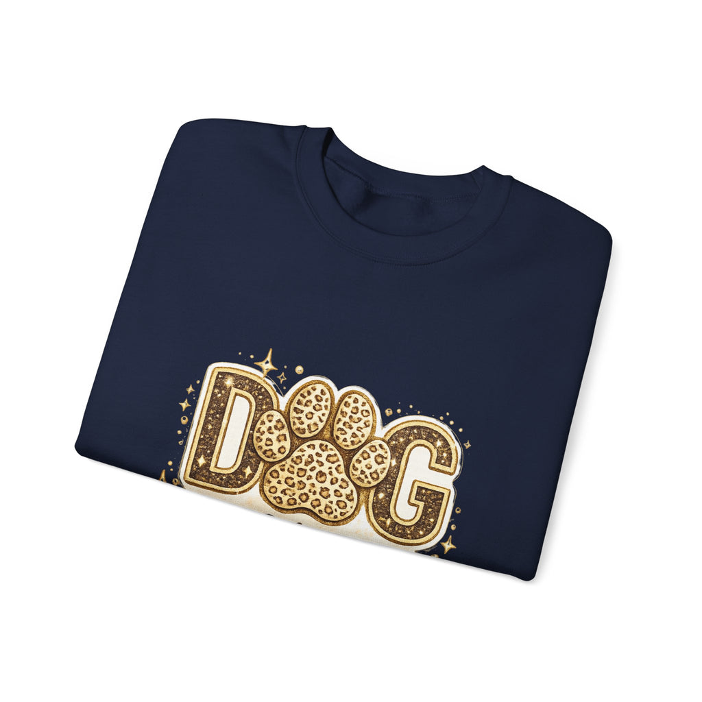 Dog Mama Crewneck Sweatshirt — Leopard Paw Graphic