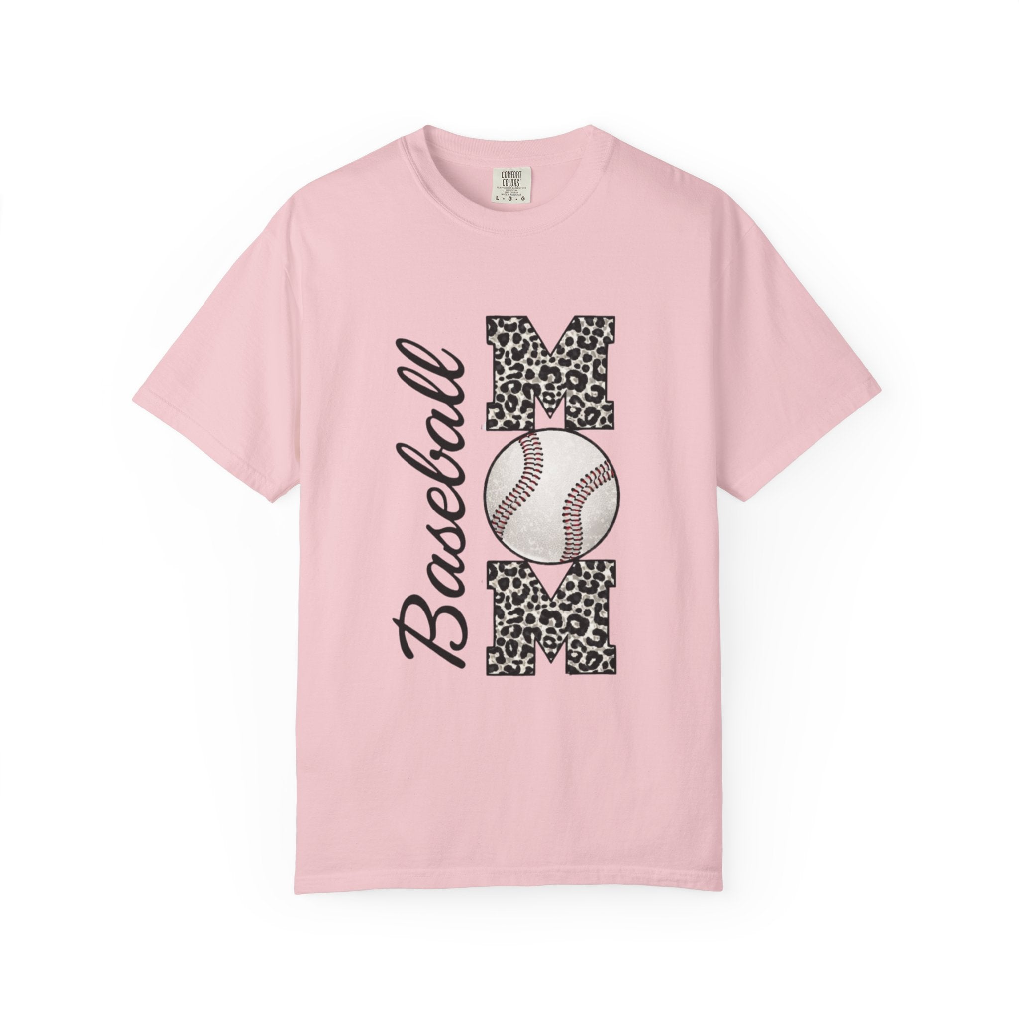 Baseball Mom Leopard Print T-Shirt — Baseball Mom Tee with Baseball Graphic