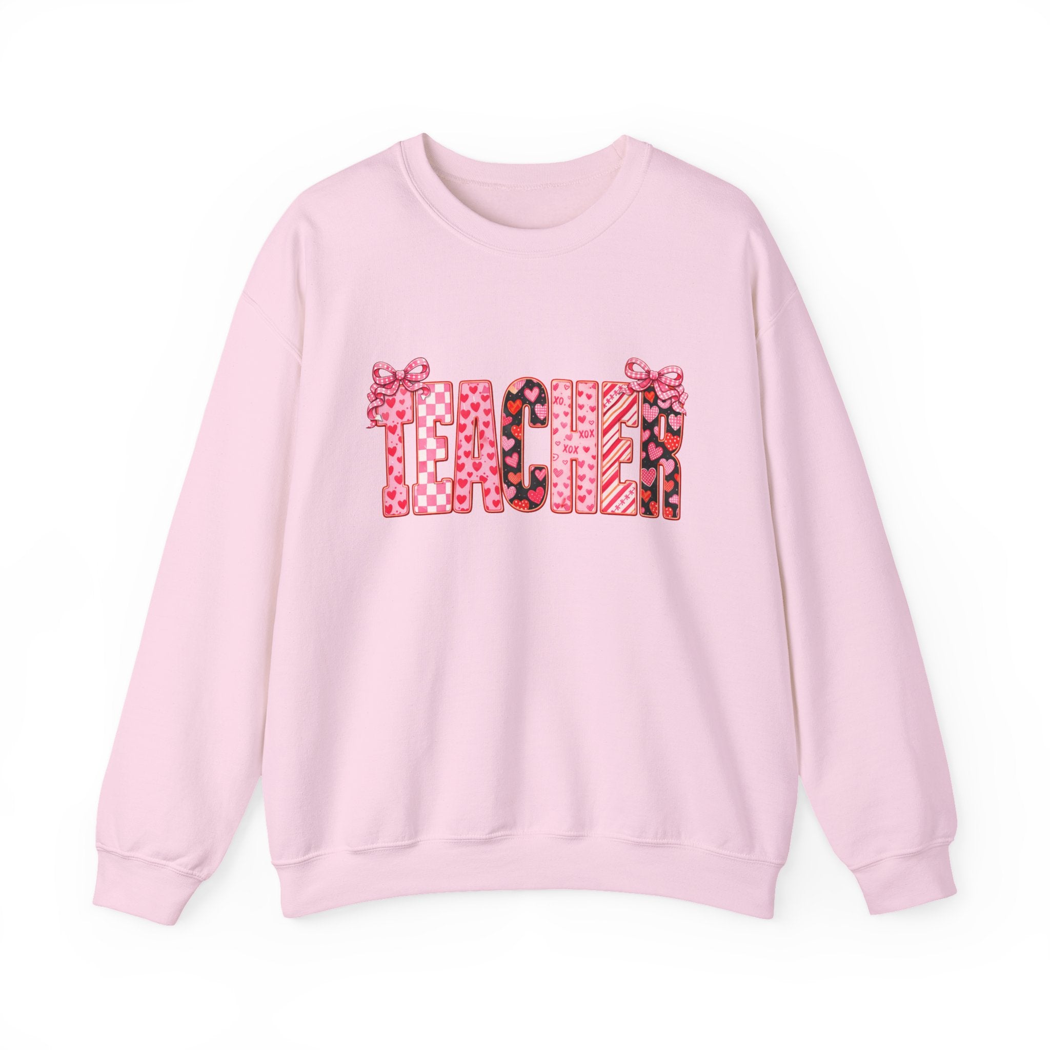 Teacher Leopard Heart Crewneck Sweatshirt
