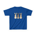 Kids Bunny Trio Tee — Neutral Patterned Easter Rabbit Shirt