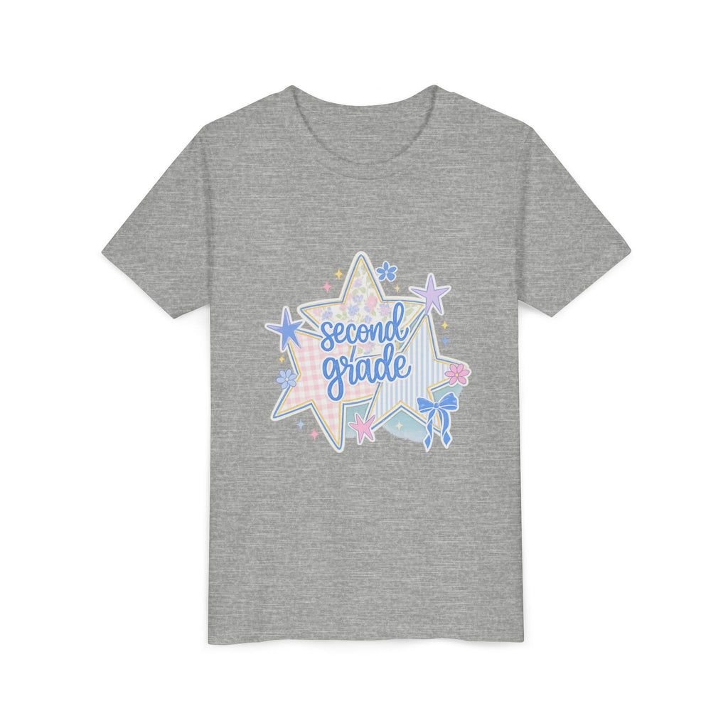 Second Grade Youth T‑Shirt — Cute Pastel Star Back to School Tee