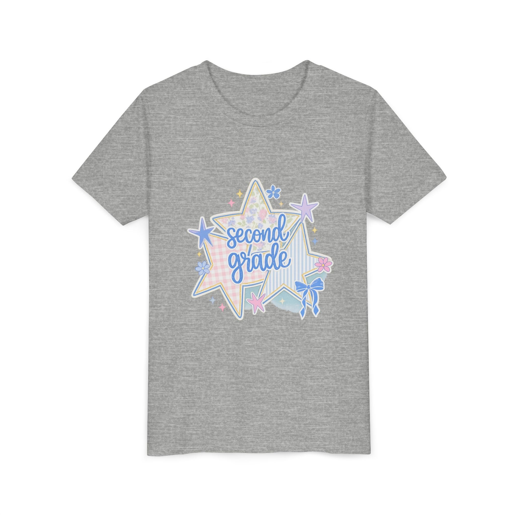 Second Grade Youth T‑Shirt — Cute Pastel Star Back to School Tee