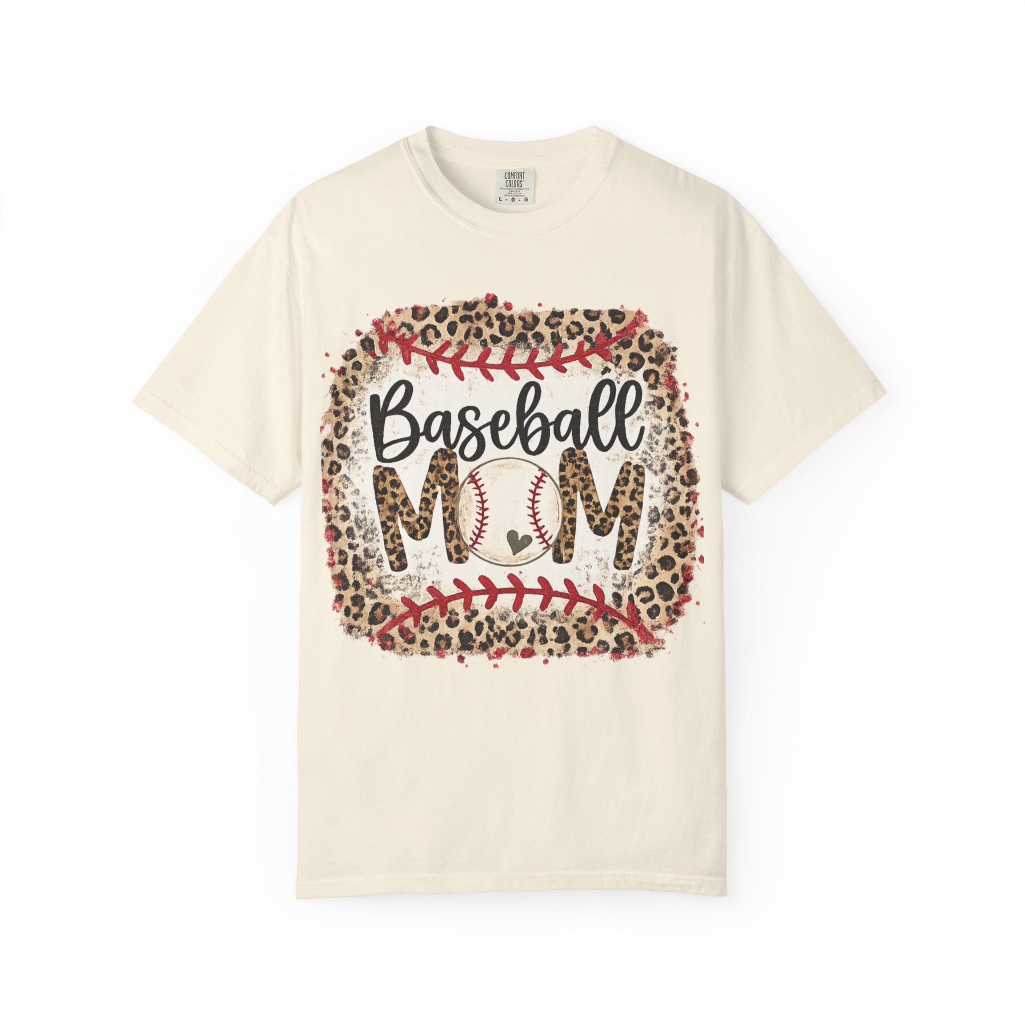 Baseball Mom Leopard Print T-Shirt