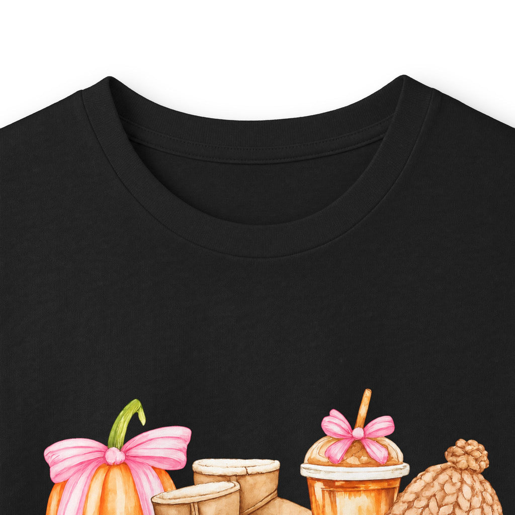 Long Sleeve Tee - Watercolor Pumpkins "#fallbasics" Fall Graphic