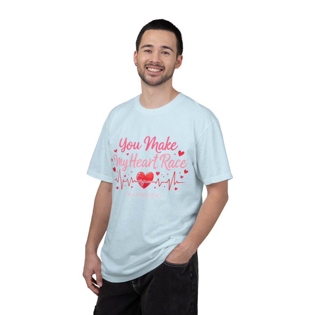 You Make My Heart Race T-Shirt — Romantic Valentine’s Day Heartbeat Tee