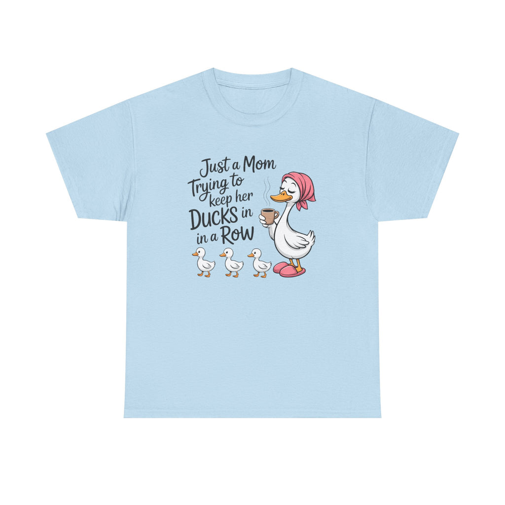 Mom Trying to Keep Her Ducks in a Row T-Shirt — Cute Duck Mom Graphic Tee