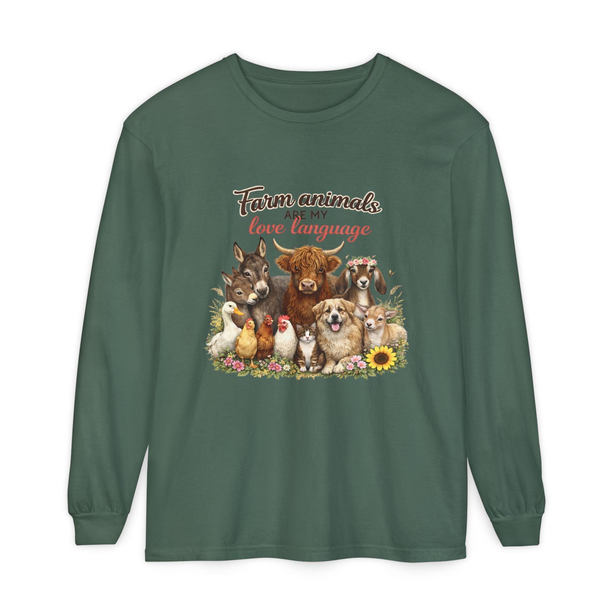Farm Animals Are My Love Language Long Sleeve Tee