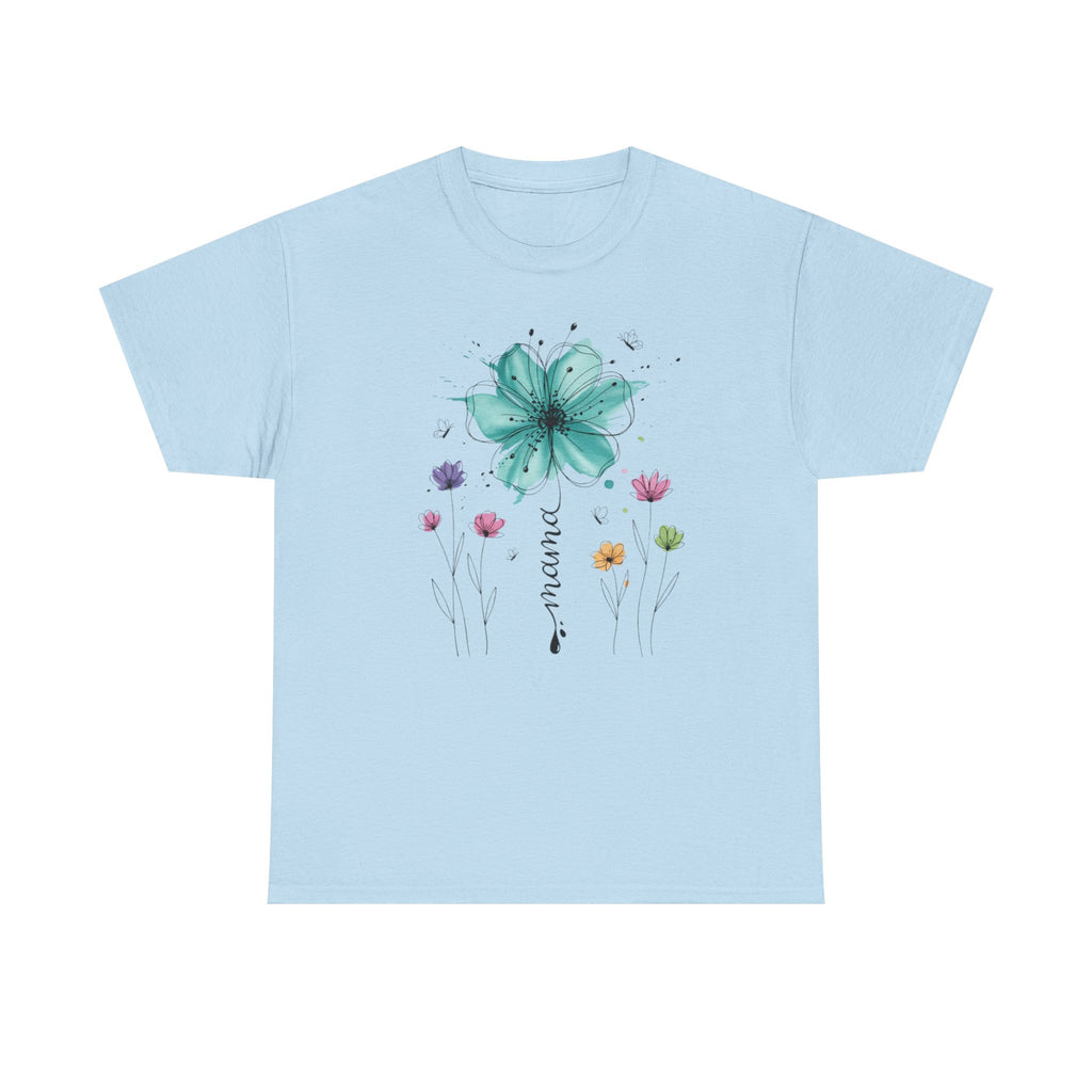 Mom Floral Watercolor Tee — 'mama' Flower Mother's Day Shirt