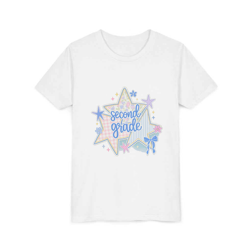 Second Grade Youth T‑Shirt — Cute Pastel Star Back to School Tee