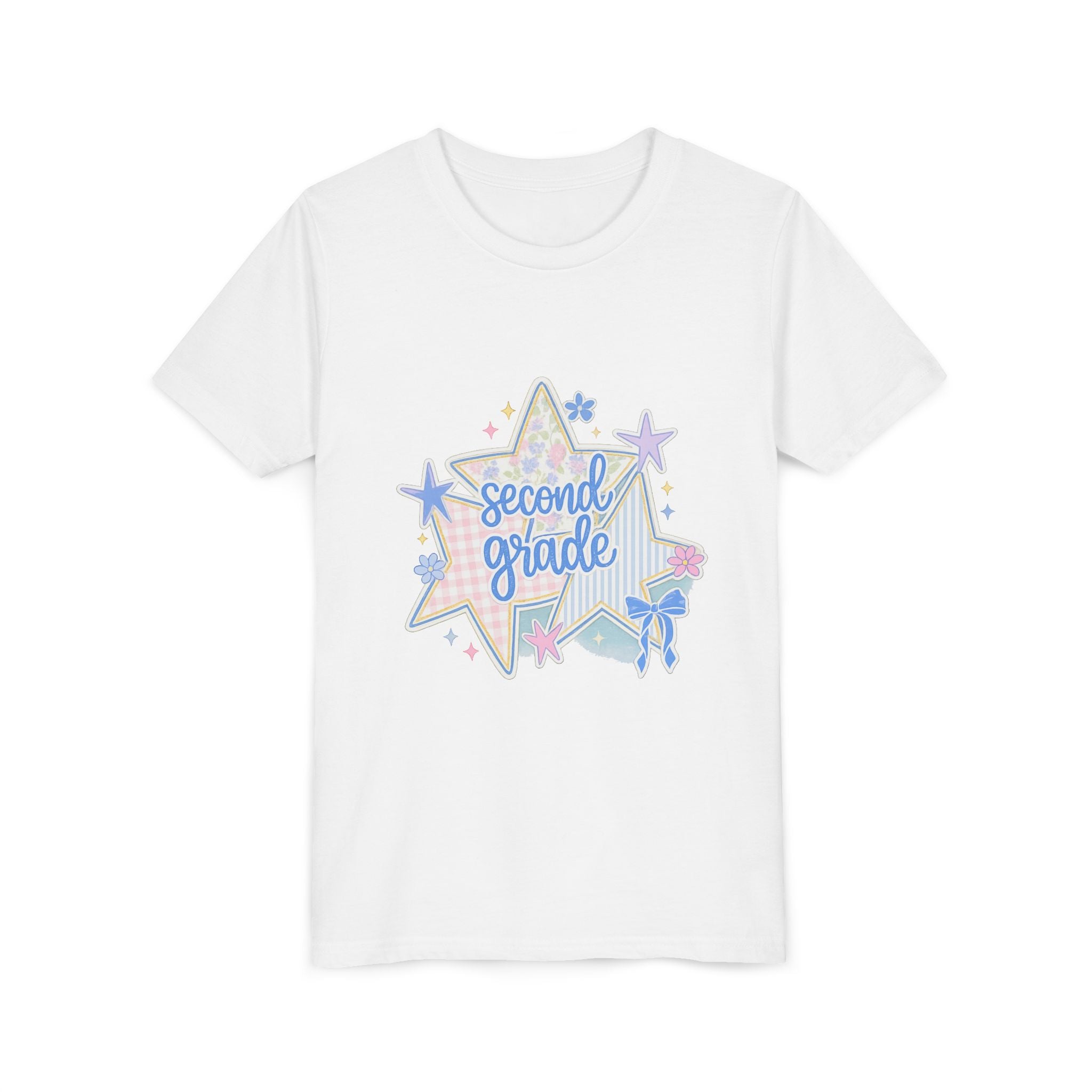 Second Grade Youth T‑Shirt — Cute Pastel Star Back to School Tee