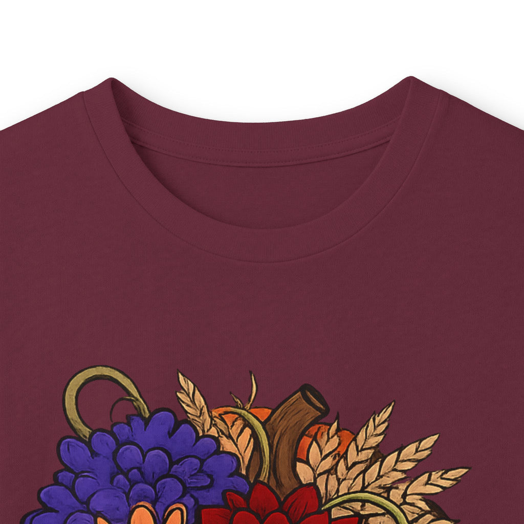 Thankful Mama Long Sleeve Tee — Thanksgiving Floral Cornucopia Shirt