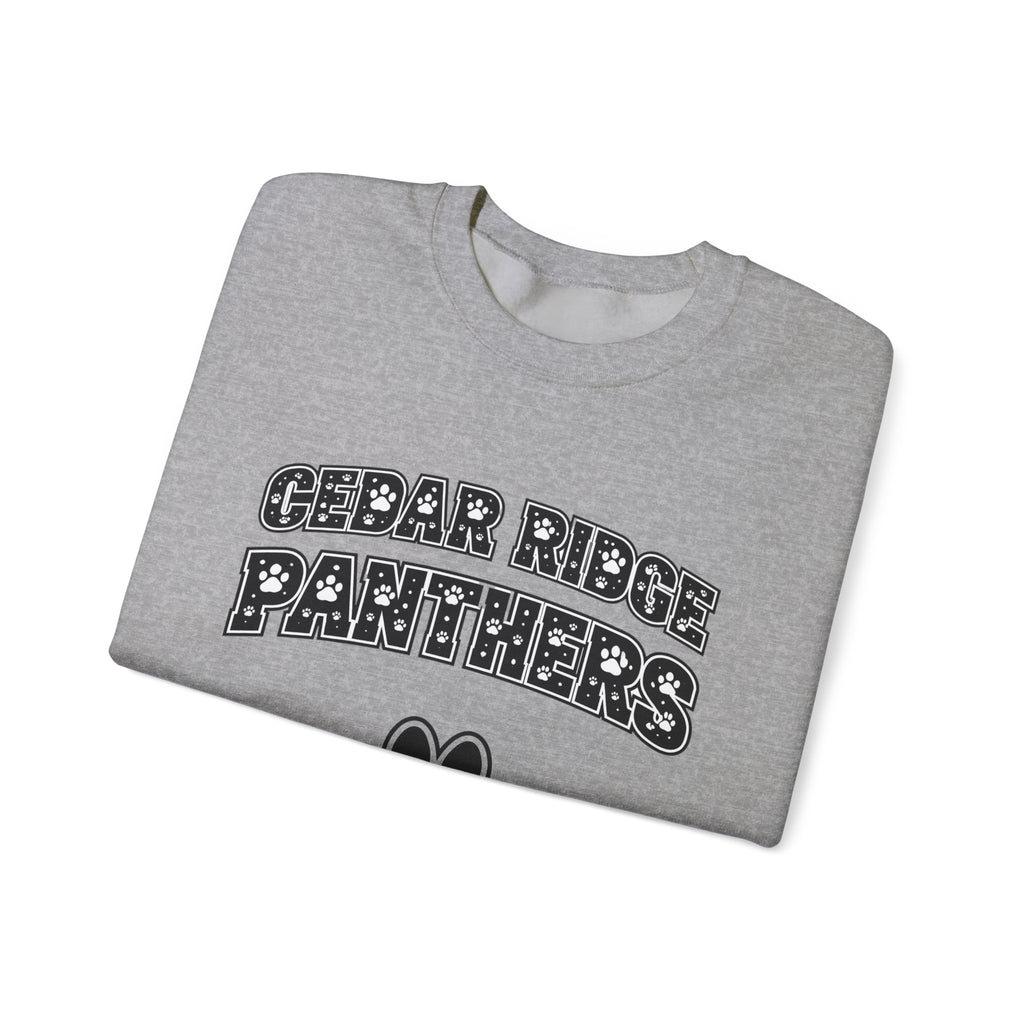 Cedar Ridge Panthers Crewneck Sweatshirt — Paw School Spirit Pullover