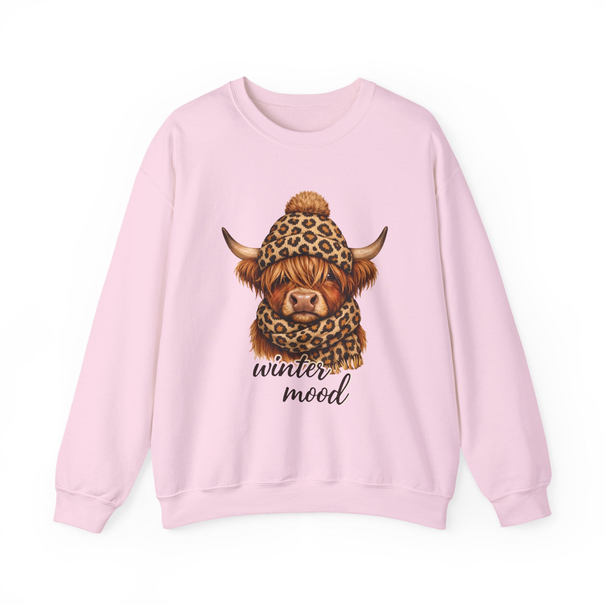 Sweatshirt — Winter Mood Highland Cow Cute Cozy Crewneck
