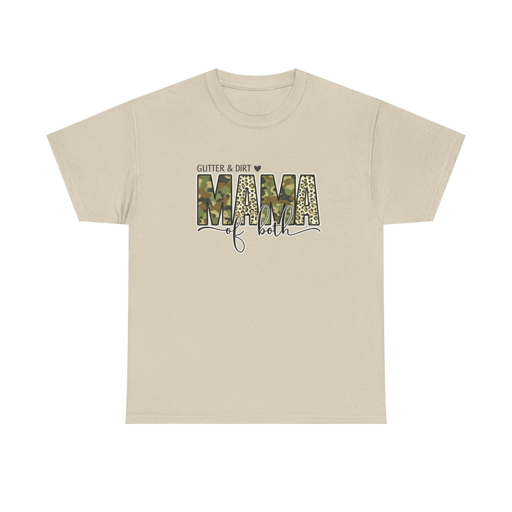 Mama of Both Tee – Glitter & Grit Camo Mom Shirt