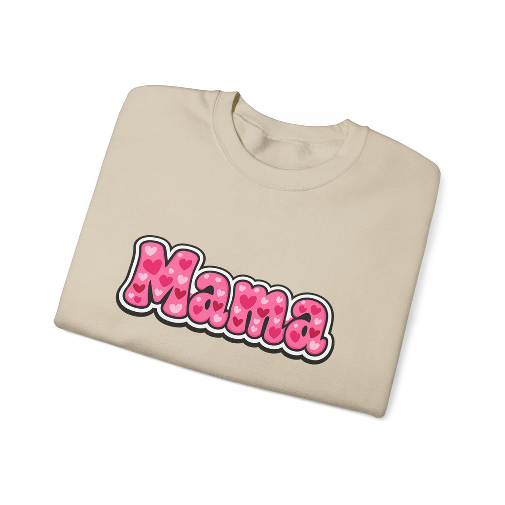 Mama Pink Bubble Letter Crewneck Sweatshirt