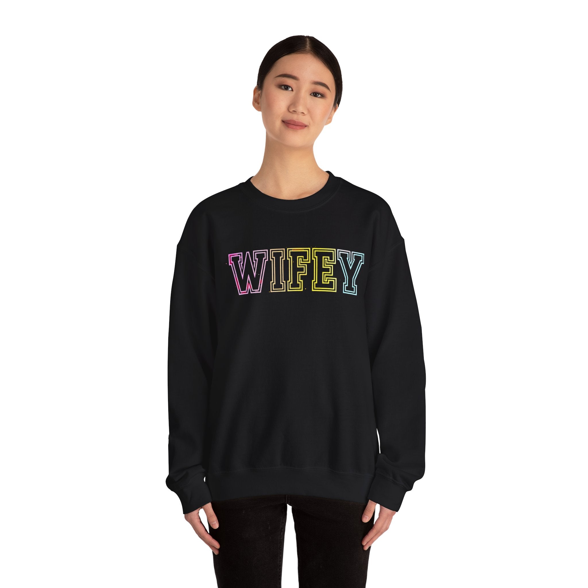 Wifey Pastel Ombre Crewneck Sweatshirt