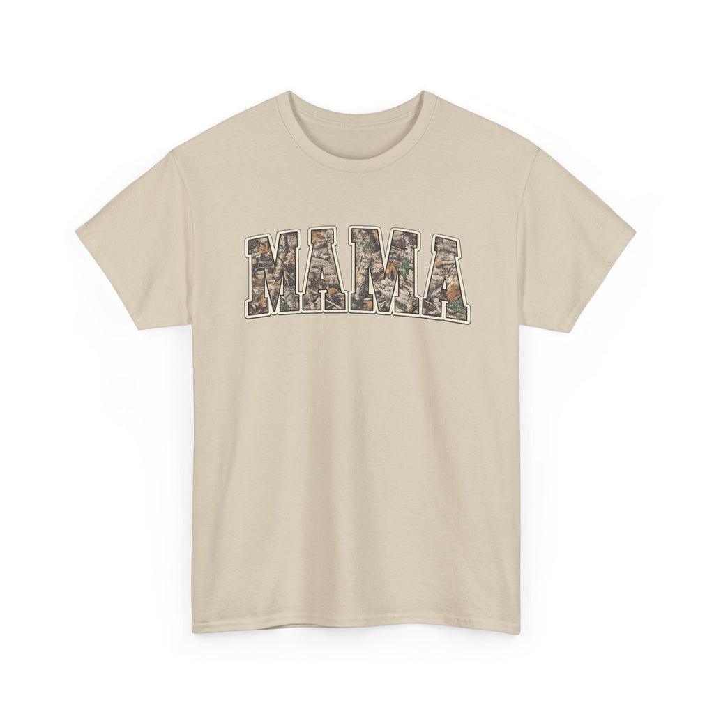 Mama Camo T-Shirt — Rustic Camouflage 'MAMA' Graphic Tee for Moms