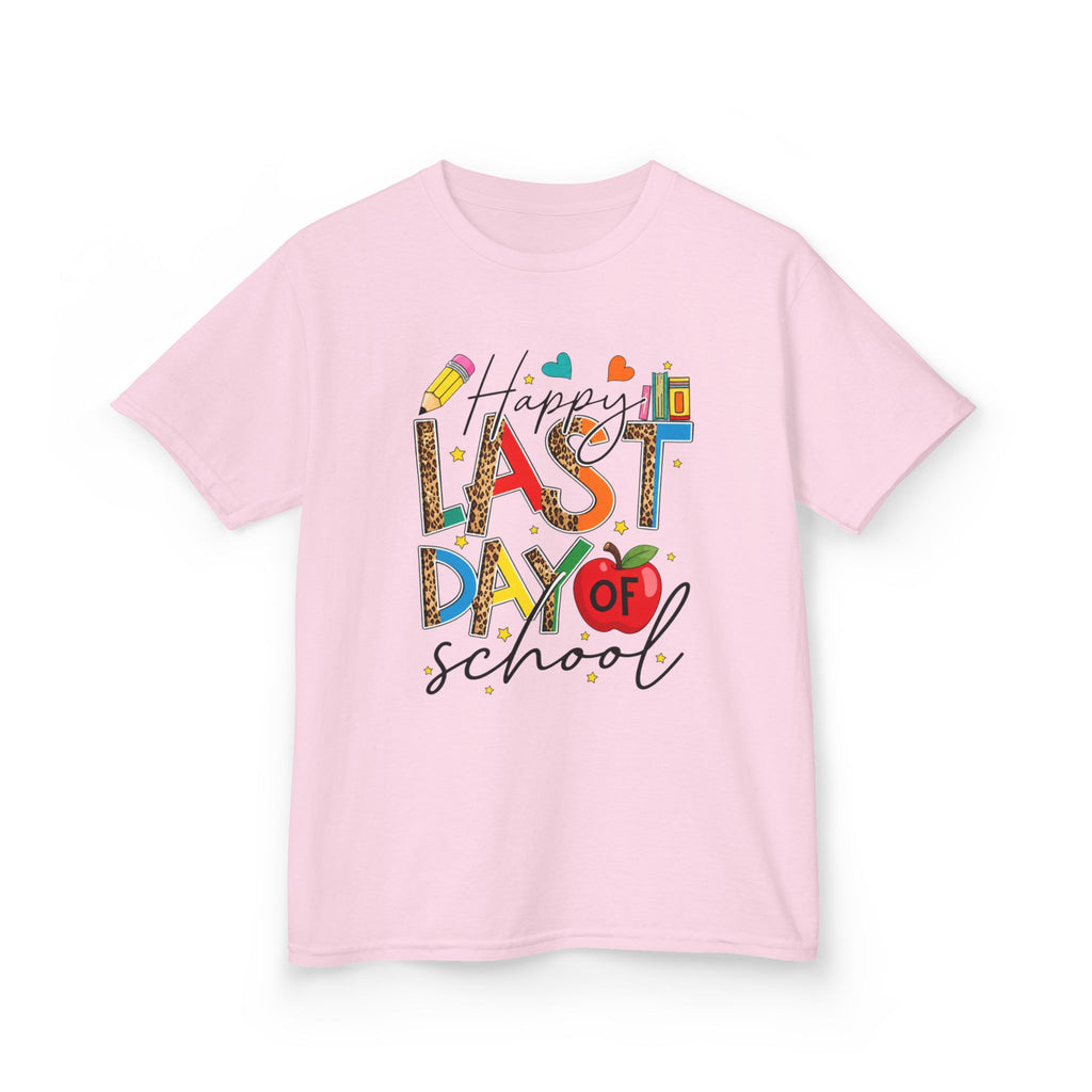 Last Day of School Kids T-Shirt – Happy Last Day of School Tee with Colorful School Icons