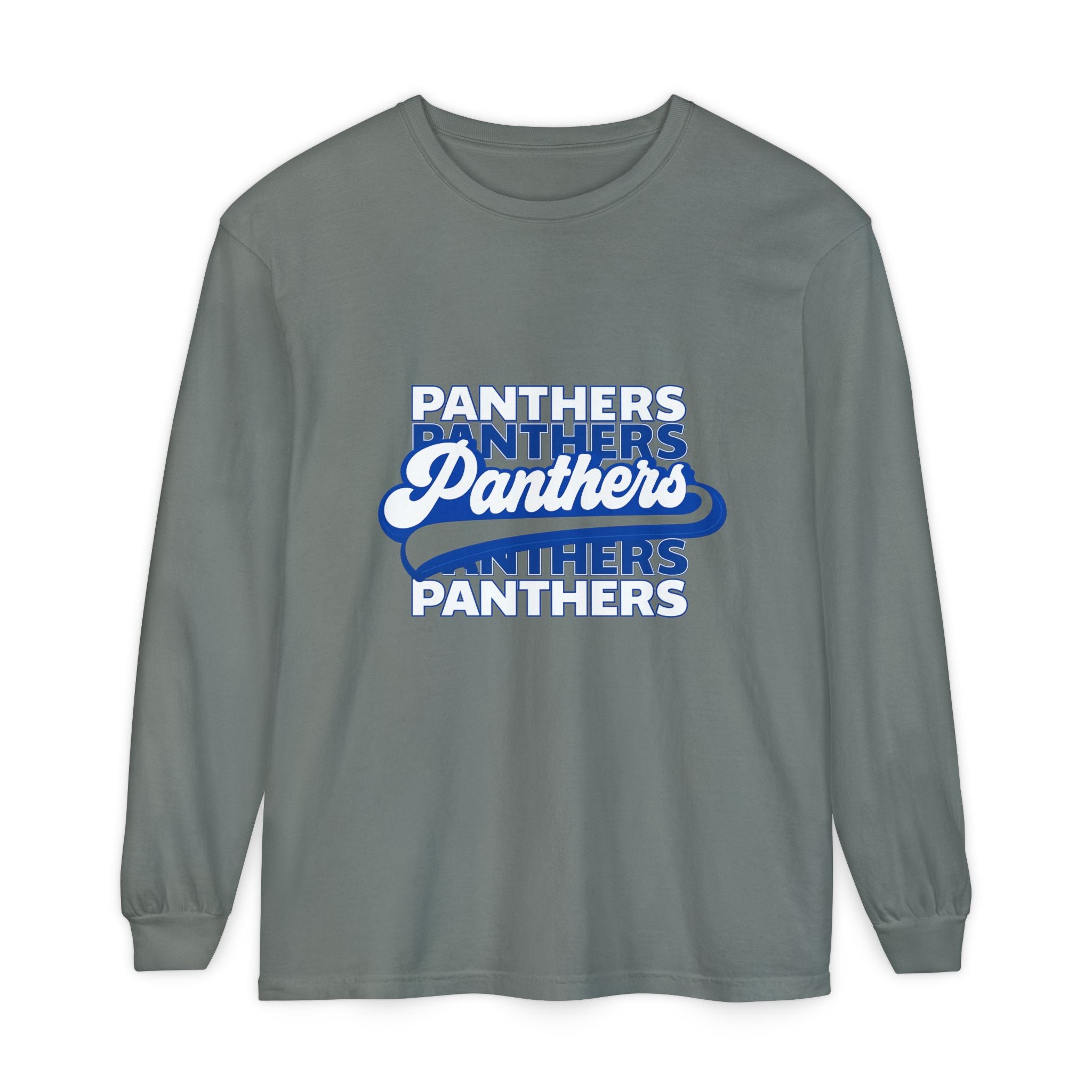 Panthers Retro Script Long Sleeve Tee