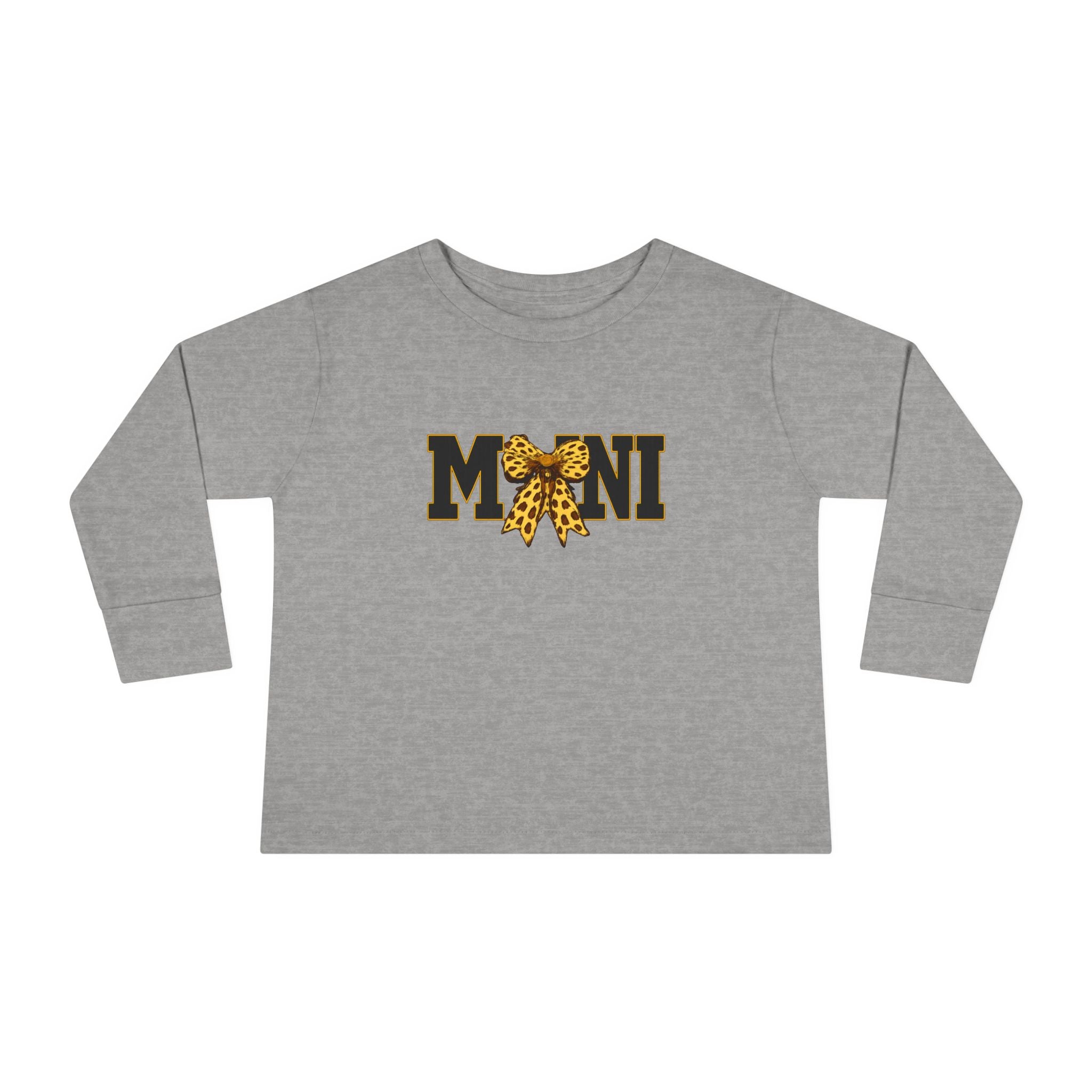 Mini Leopard Bow Toddler Long Sleeve Tee