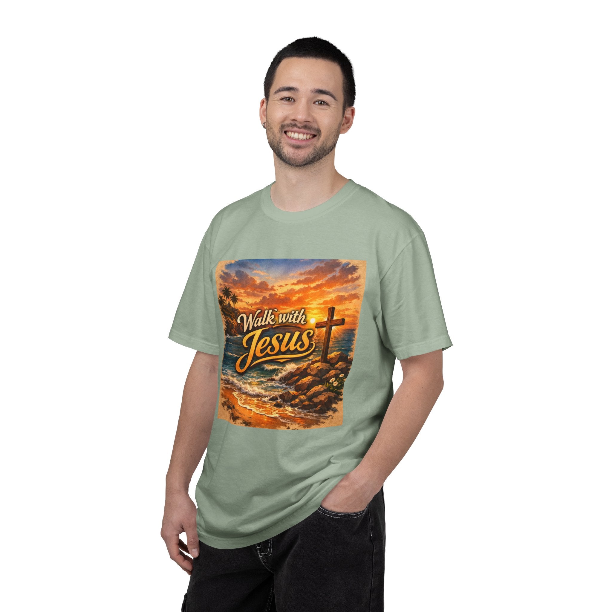 Walk With Jesus T-Shirt — Sunset Cross Christian Tee